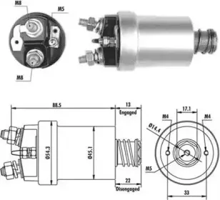 940113050378 MAGNETI MARELLI Тяговое реле, стартер