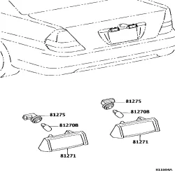 Купить Подсветка номерного знака, запчасти